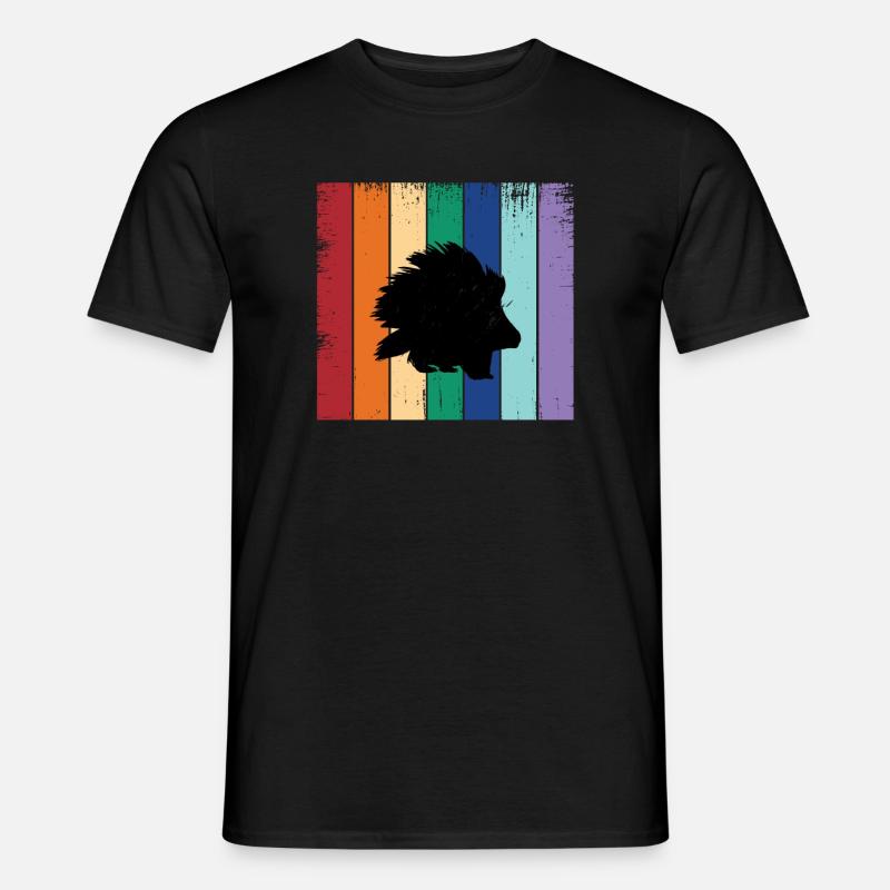 Stachelschwein-silhouette - Männer T-Shirt - Schwarz
