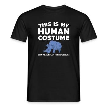 Lustiger Nashorn Spruch - Männer T-Shirt - Schwarz - Vorne - AI Model Male 178 light (178cm)