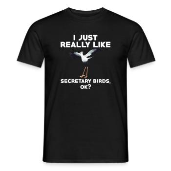 Funny Secretary Bird T-Shirt - Men's T-Shirt - black - Front - AI Model Male 178 light (178cm)