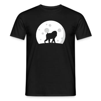 Baboon At Night - Men's T-Shirt - black - Front - AI Model Male 178 light (178cm)
