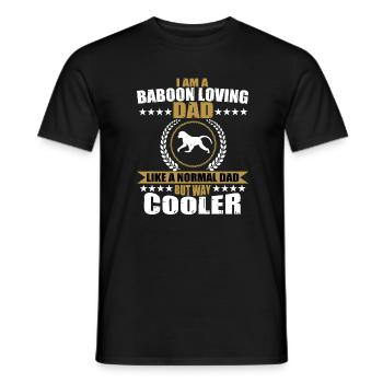 Baboon Loving Father Gift For Men - Men's T-Shirt - black - Front - AI Model Male 178 light (178cm)