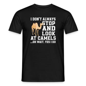 Funny camel proverb - Men's T-Shirt - black - Front - AI Model Male 178 light (178cm)