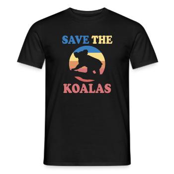Save The Koalas Outfit - Men's T-Shirt - black - Front - AI Model Male 178 light (178cm)