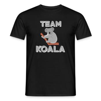 Funny Team Koala Shirt - Men's T-Shirt - black - Front - AI Model Male 178 light (178cm)
