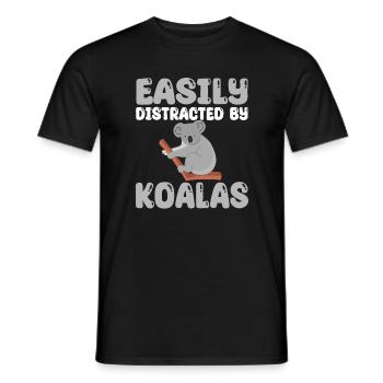 Funny Koala T-Shirt - Men's T-Shirt - black - Front - AI Model Male 178 light (178cm)