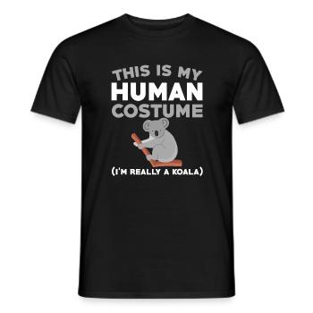 Funny Koala Costume - Men's T-Shirt - black - Front - AI Model Male 178 light (178cm)