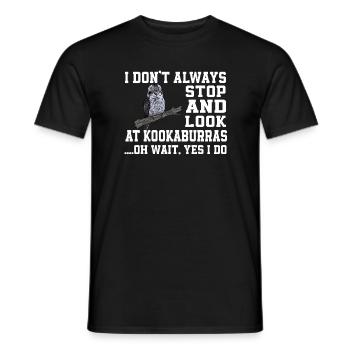Drôle de dicton Kookaburra - T-shirt homme - noir - Devant - AI Model Male 178 light (178cm)