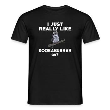 Drôle de T-Shirt Kookaburra Bird - T-shirt homme - noir - Devant - AI Model Male 178 light (178cm)