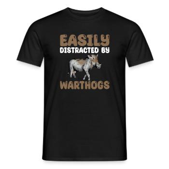 Drôle de T-Shirt Warthog - T-shirt homme - noir - Devant - AI Model Male 178 light (178cm)