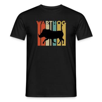 Warzenschwein - Männer T-Shirt - Schwarz - Vorne - AI Model Male 178 light (178cm)