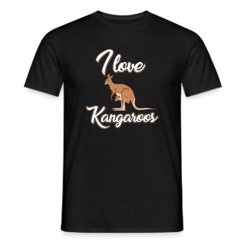 J’adore les kangourous - T-shirt homme - noir - Devant - AI Model Male 178 light (178cm)