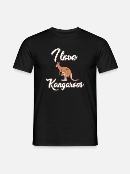 Ich Liebe Kängurus - Männer T-Shirt - Schwarz