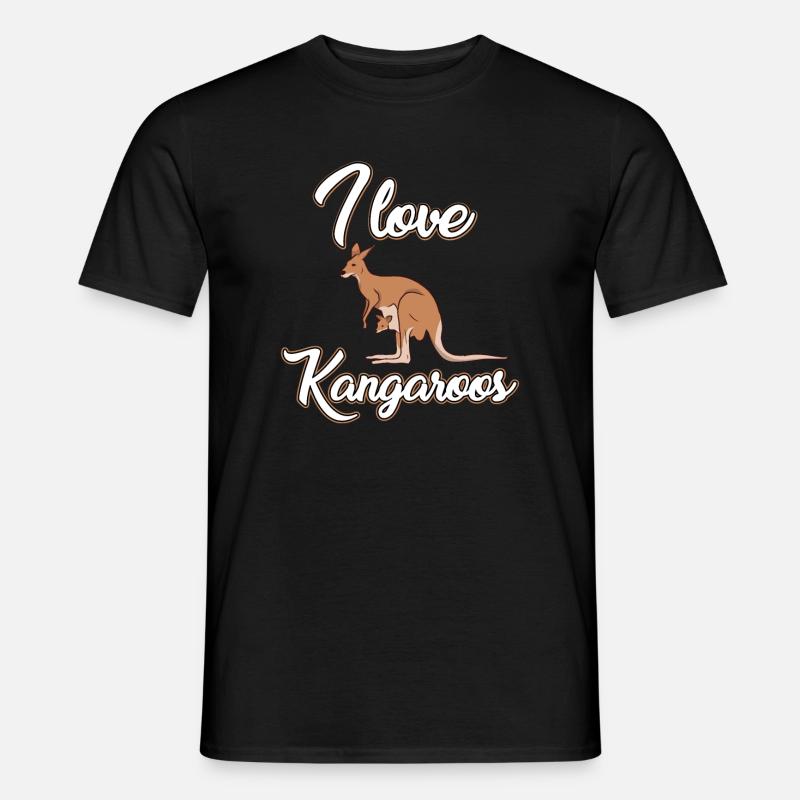 Ich Liebe Kängurus - Männer T-Shirt - Schwarz