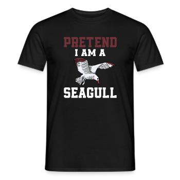 Faites semblant d’être une mouette - T-shirt homme - noir - Devant - AI Model Male 178 light (178cm)