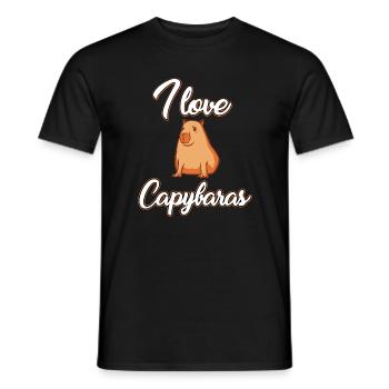 J’adore les capybaras - T-shirt homme - noir - Devant - AI Model Male 178 light (178cm)