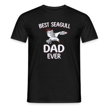 Meilleur(e) Papa mouette - T-shirt homme - noir - Devant - AI Model Male 178 light (178cm)