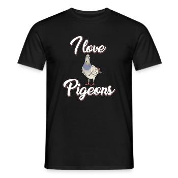 Ich Liebe Tauben - Männer T-Shirt - Schwarz - Vorne - AI Model Male 178 light (178cm)