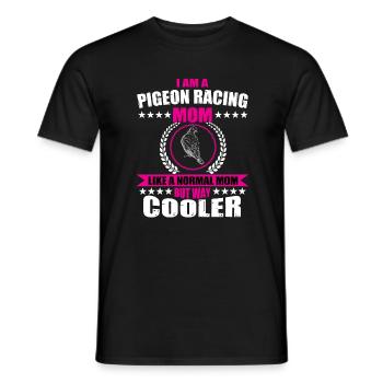 Maman drôle de course de pigeons - T-shirt homme - noir - Devant - AI Model Male 178 light (178cm)