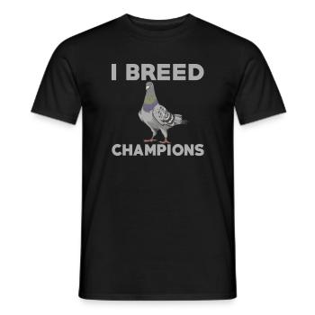 Éleveur de pigeons - T-shirt homme - noir - Devant - AI Model Male 178 light (178cm)