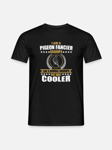 Pigeon fancier Grandpa - Men's T-Shirt - black