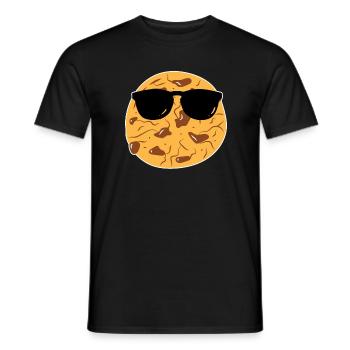 Schokoladenplätzchen Mit Sonnenbrille - Männer T-Shirt - Schwarz - Vorne - AI Model Male 178 light (178cm)