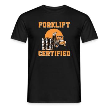 Gabelstapler Zertifiziert - Männer T-Shirt - Schwarz - Vorne - AI Model Male 178 light (178cm)