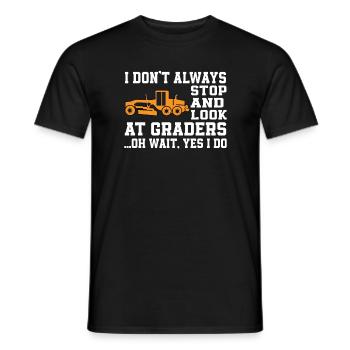 Lustiges Straßen Grader Design - Männer T-Shirt - Schwarz - Vorne - AI Model Male 178 light (178cm)