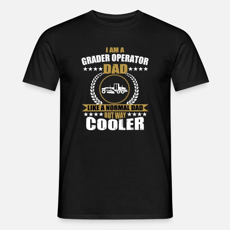Funny Grader Driver Dad - Men’s T-shirt - black