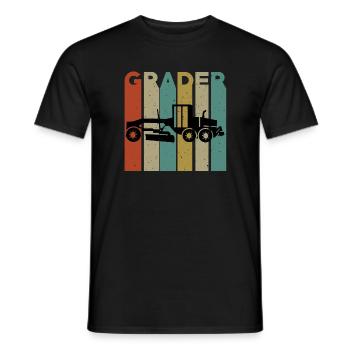 Grader Retro Design - Männer T-Shirt - Schwarz - Vorne - AI Model Male 178 light (178cm)