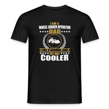 Wheel Loader Papa - Men's T-Shirt - black - Front - AI Model Male 178 light (178cm)