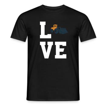 Wheel loader lovers - Men's T-Shirt - black - Front - AI Model Male 178 light (178cm)