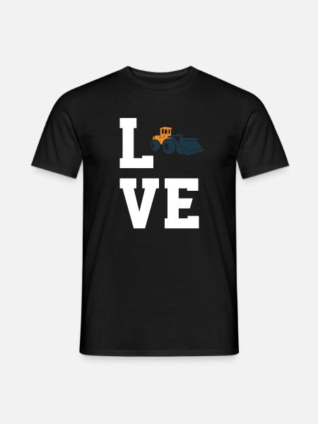 Wheel loader lovers - Men's T-Shirt - black