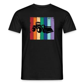 Wheel loader - Men's T-Shirt - black - Front - AI Model Male 178 light (178cm)