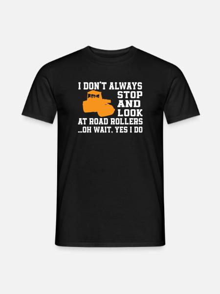 Funny Roller Shirt - Men's T-Shirt - black