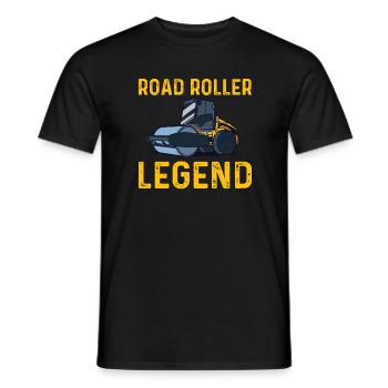 Walze Legende Strassenbauer - Männer T-Shirt - Schwarz - Vorne - AI Model Male 178 light (178cm)