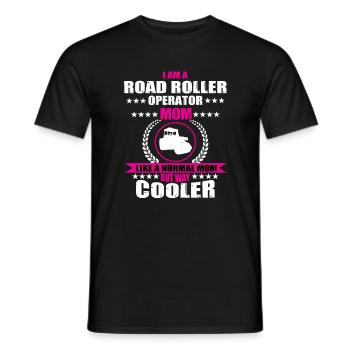 Walzen Mama Strassenbau - Männer T-Shirt - Schwarz - Vorne - AI Model Male 178 light (178cm)