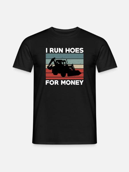 Funny Backhoe Loader Design - Men's T-Shirt - black