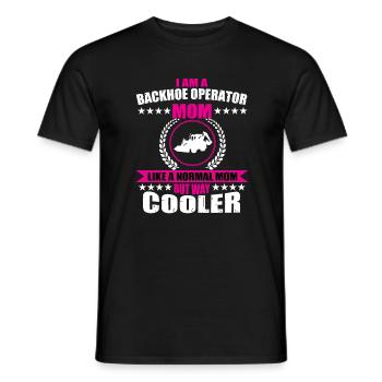 Backhoe loader mom gift for women - Men's T-Shirt - black - Front - AI Model Male 178 light (178cm)