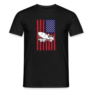 Conception de malaxeurs de camions américains - T-shirt homme - noir - Devant - AI Model Male 178 light (178cm)