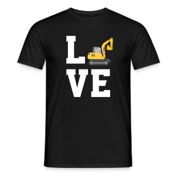 Dear excavators - Men's T-Shirt - black - Front - AI Model Male 178 light (178cm)