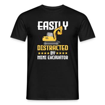 Funny excavator T-shirt - Men's T-Shirt - black - Front - AI Model Male 178 light (178cm)