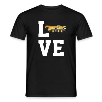 Autokran Geschenk - Männer T-Shirt - Schwarz - Vorne - AI Model Male 178 light (178cm)
