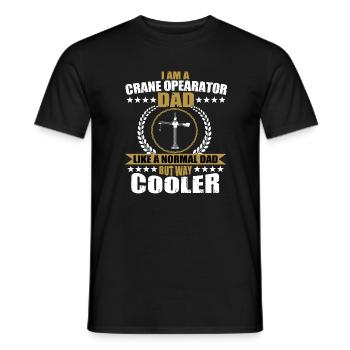 Kranführer Papa - Männer T-Shirt - Schwarz - Vorne - AI Model Male 178 light (178cm)