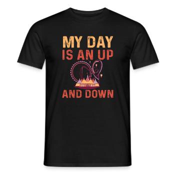 Fun Roller Coaster Fan Design - Men's T-Shirt - black - Front - AI Model Male 178 light (178cm)