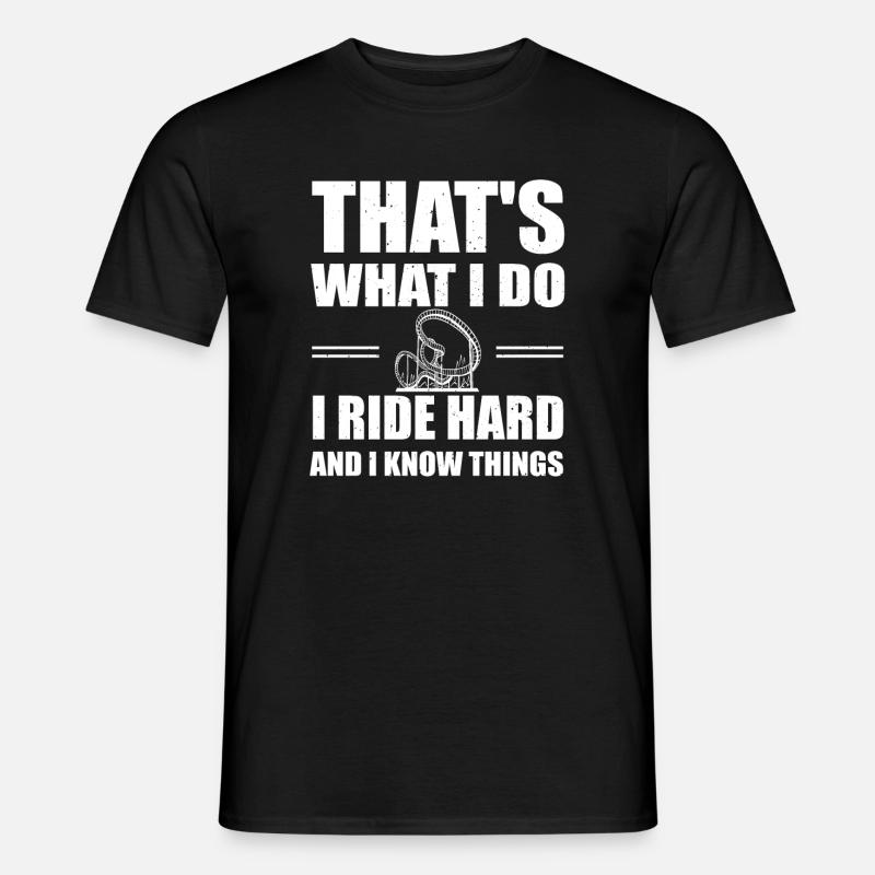 Lustiges Achterbahn Geschenk - Männer T-Shirt - Schwarz