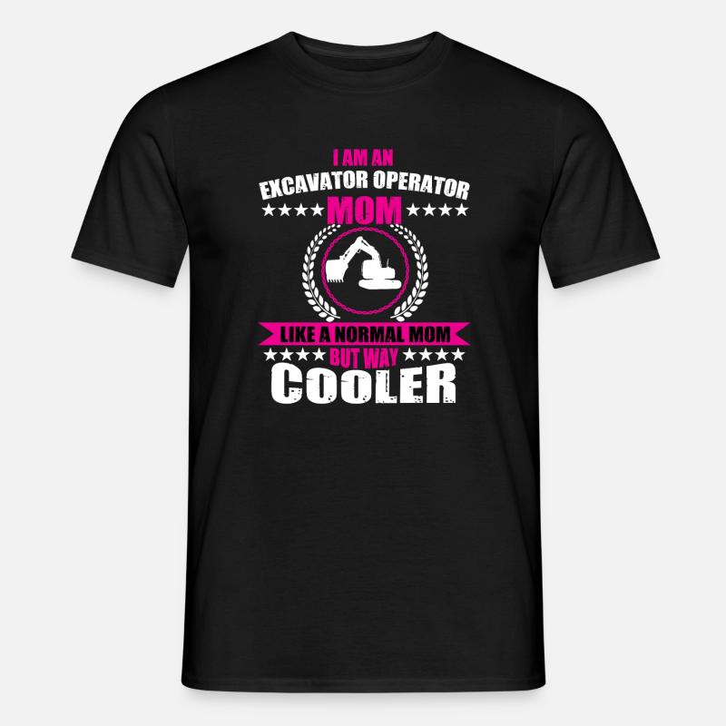 Excavator driver mom - Men's T-Shirt - black