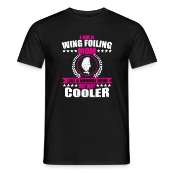Wing Foiling Mama Surfer Für Frauen - Männer T-Shirt - Schwarz - Vorne - AI Model Male 178 light (178cm)