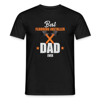 Bester Bodenleger Papa Aller Zeiten - Männer T-Shirt - Schwarz - Vorne - AI Model Male 178 light (178cm)