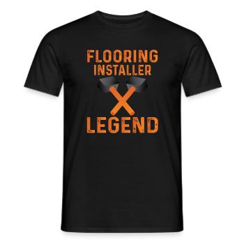 Bodenleger Legende - Männer T-Shirt - Schwarz - Vorne - AI Model Male 178 light (178cm)