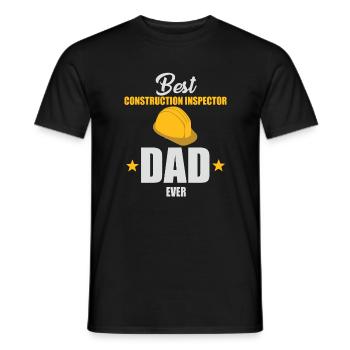 Inspecteur en bâtiment Papa - T-shirt homme - noir - Devant - AI Model Male 178 light (178cm)